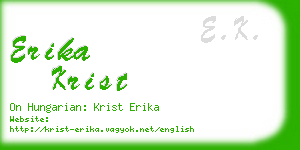 erika krist business card